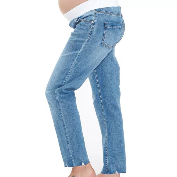 Ripe Maternity Jamie Raw Edge Jean in Vintage Wash Size M - Picture 4 of 5